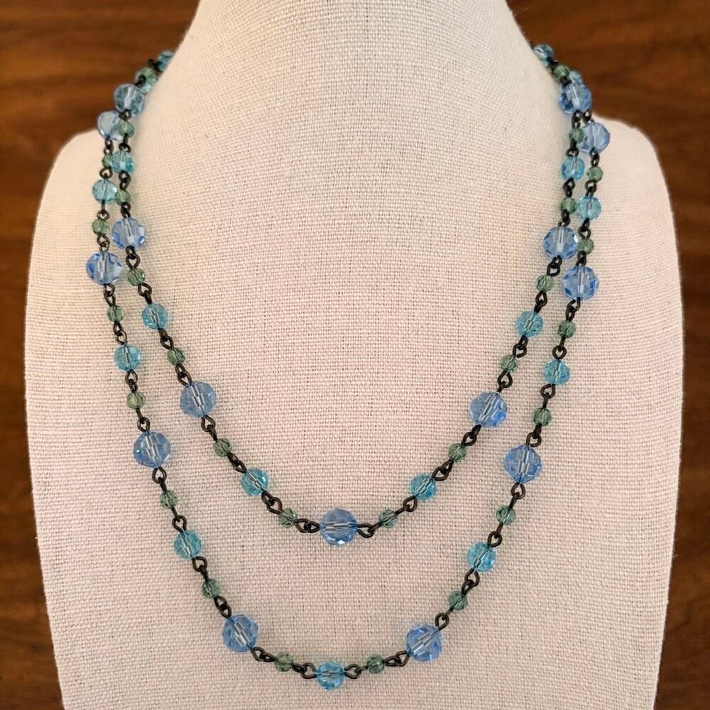 Faceted Austrian Crystal Beaded Necklace | 36” Length